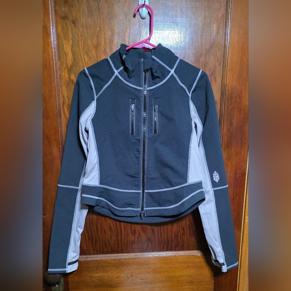 Free People Movement Women's Black and Gray Jacket NWT Size S